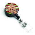 Carolines Treasures Yorkie Candy Cane Holiday Christmas Retractable Badge Reel SC9348BR